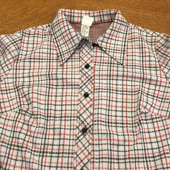Women’s Vintage 1970’s Montgomery Ward Red and Black Check Shirt Size 40 - Picture 5 of 10